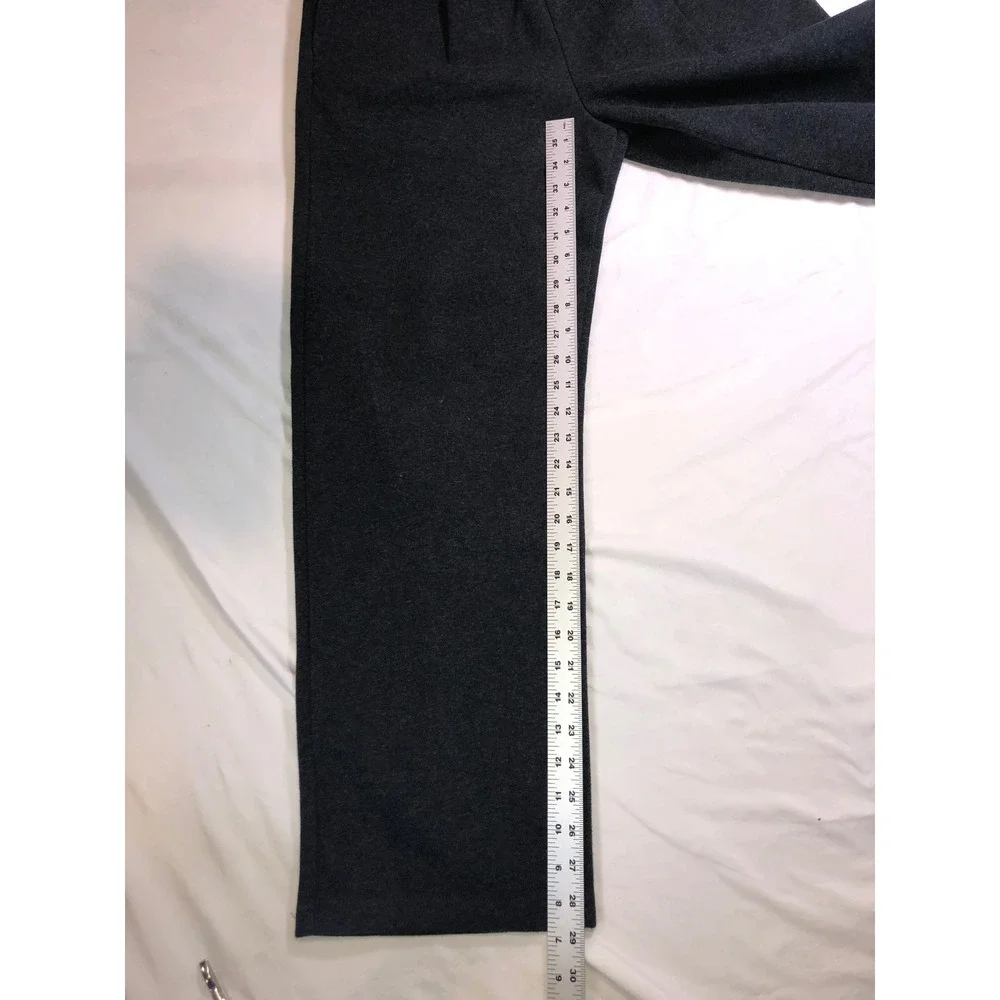 Comfort Fit Project Charcoal Gray Wide Leg Knit Trousers Mens Medium Pleated